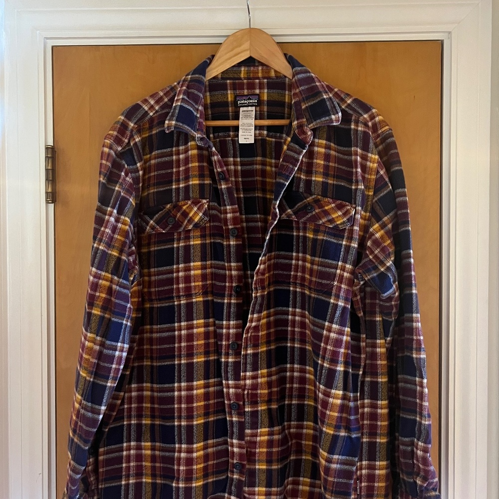 Patagonia- Large Fjord Flannel Button Up Shirt